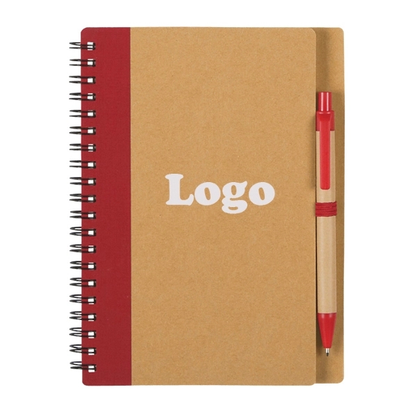 Paper Spiral Notebook With Pen - Image 5