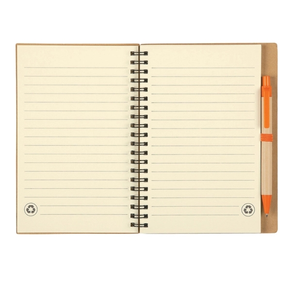Paper Spiral Notebook With Pen - Image 6