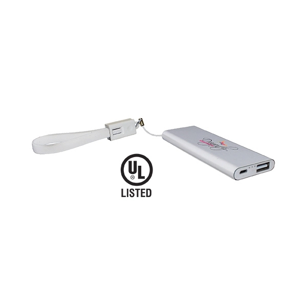 Flat Power Bank With Cable, Full Color Digital - Image 5