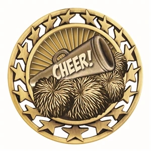 2 1/2" Cheerleading Star Medallion