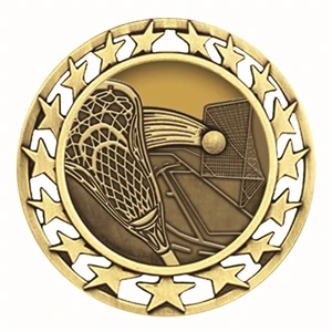 2 1/2" Lacrosse Star Medallion