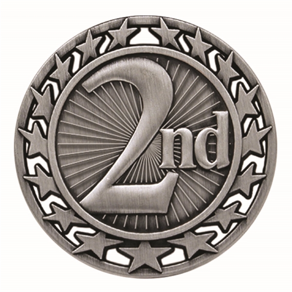 2 1/2" 2nd Place Star Medallion