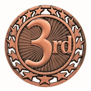 2 1/2" 3rd Place Star Medallion