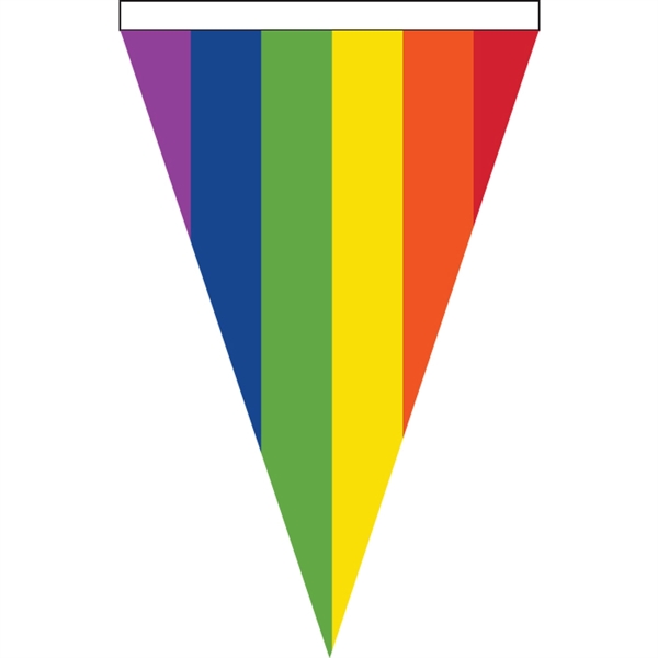 Rainbow Pennant Deluxe Garden Flag
