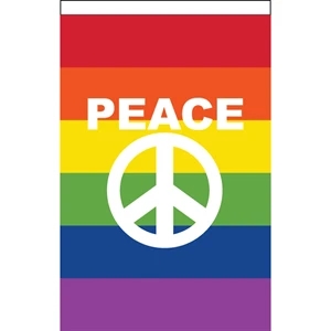 Peace with sign Deluxe Garden Flag