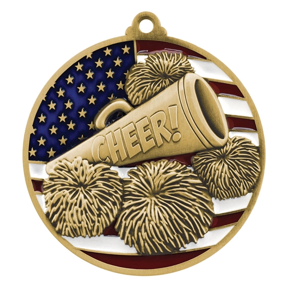 2 3/4" Cheer Patriotic Medallion