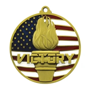 2 3/4" Victory Patriotic Medallion
