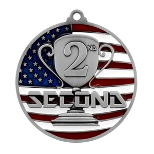 2 3/4" 2nd Place Patriotic Medallion