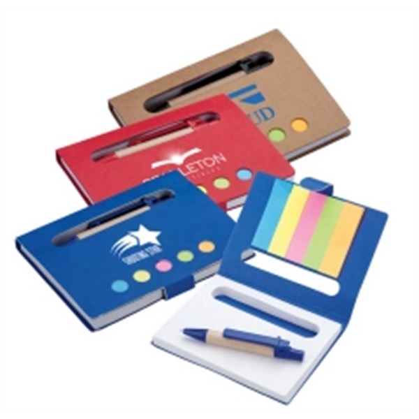 Eco Mini Notebook with Pen & Flags