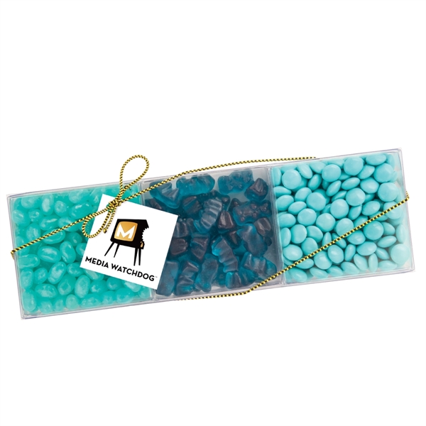 3 Way Square Acetate Filled with Candy by Color - Image 1