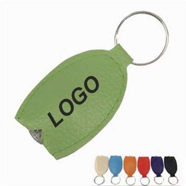 PU Leather LED Keychain - Image 1