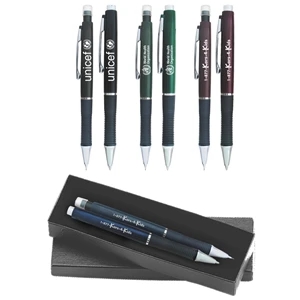 Ballpoint Click Pen & Mechanical Pencil Gift Set in Box