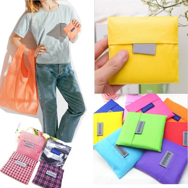 190T Polyester Folding Shopping Tote Bag - Image 1