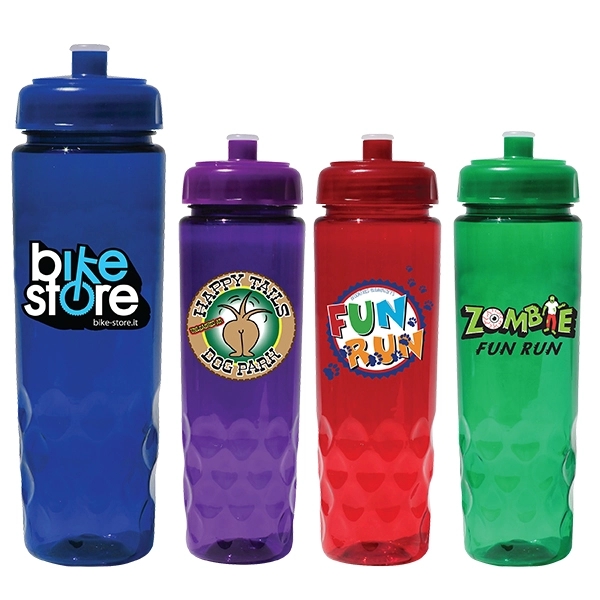 24 oz. Poly-Saver PET Bottle with Push 'n Pull Cap, Full Col - Image 1