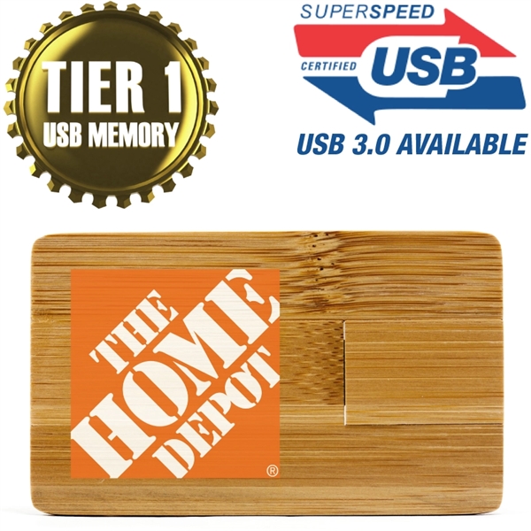 Wooden Card USB - Natural wood flat card UDP flash drive. - Image 6