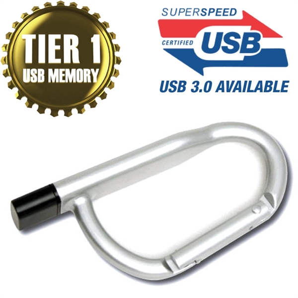 Carabiner USB - Aluminum carabiner shaped USB flash drive. - Image 10