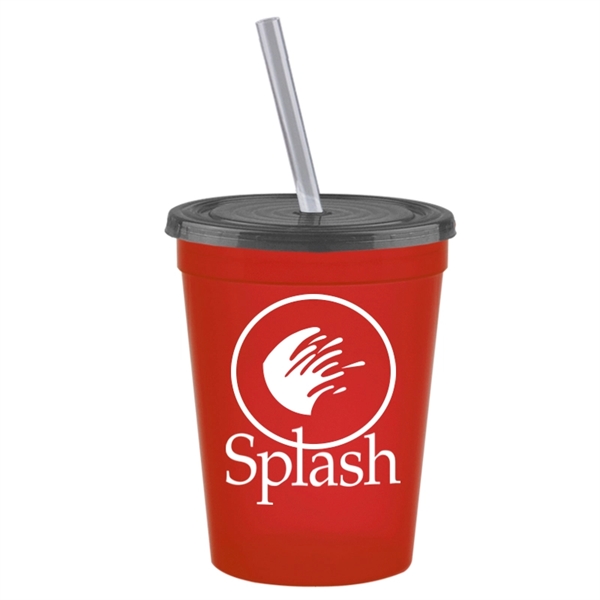 16 oz. Stadium Cup with Lid & Straw - Image 3