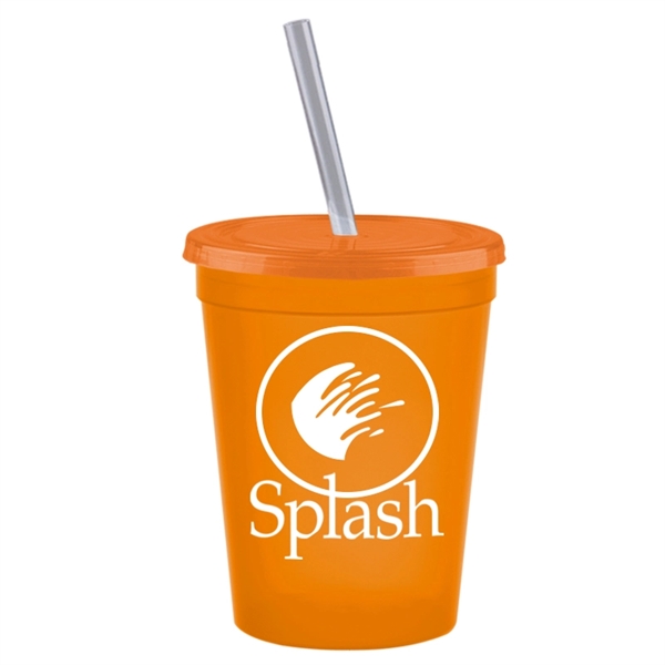 16 oz. Stadium Cup with Lid & Straw - Image 4