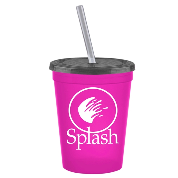 16 oz. Stadium Cup with Lid & Straw - Image 6