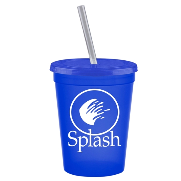 16 oz. Stadium Cup with Lid & Straw - Image 9