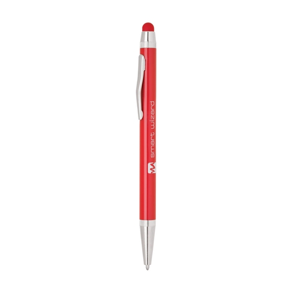 Metal Twist Pen with Color Rubber Stylus - Image 2