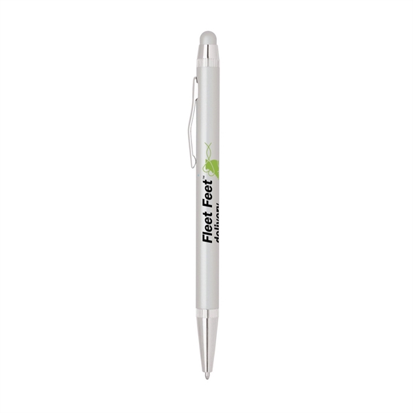 Metal Twist Pen with Color Rubber Stylus - Image 3