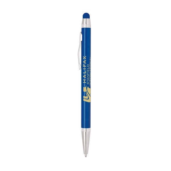 Metal Twist Pen with Color Rubber Stylus - Image 4