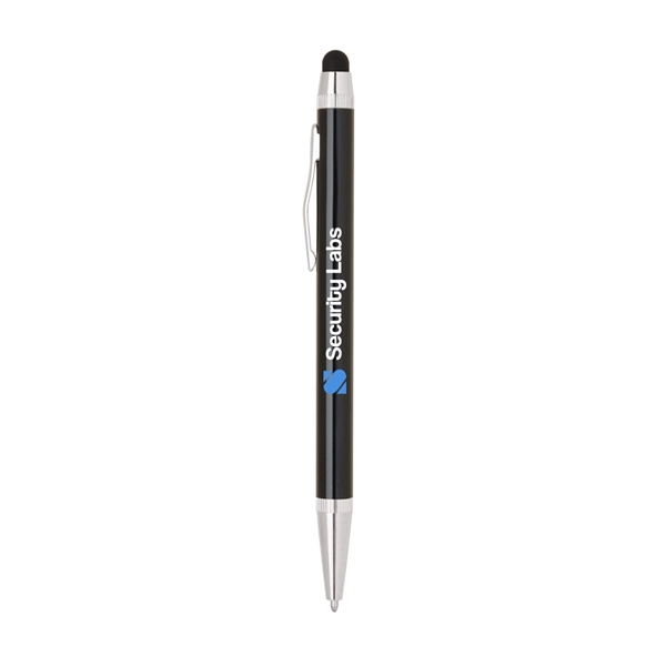 Metal Twist Pen with Color Rubber Stylus - Image 6