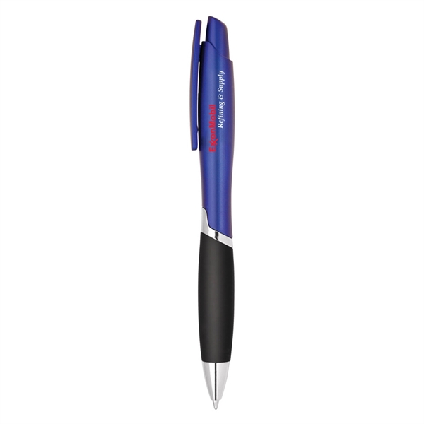 Rubber Grip Click Action Plastic Pen - Image 5