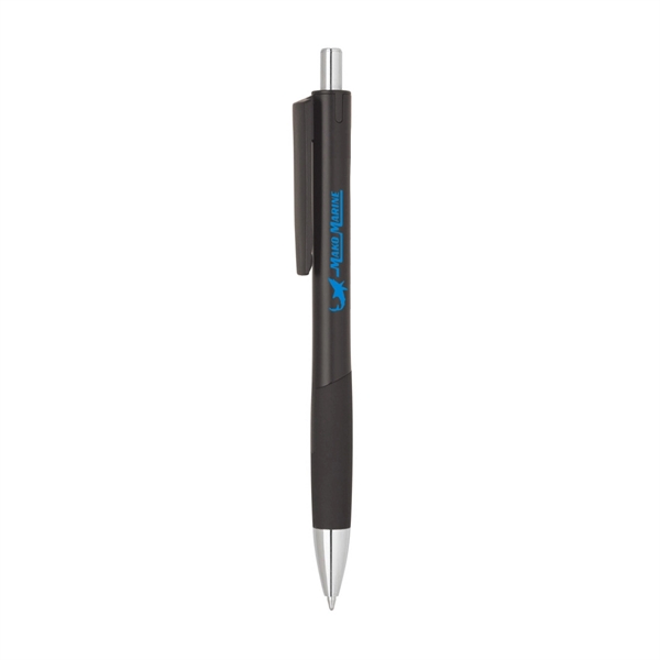 Plastic Click Pen with Rubber Grip - Image 5