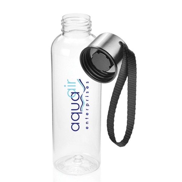 Meera 17 oz. Clear Plastic Water Bottle with Strap