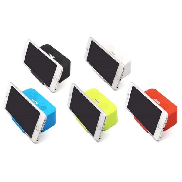 Bluetooth Speaker with Sliding Phone Stand - Image 1