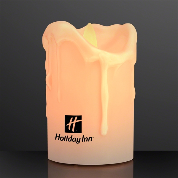 Windproof LED Pillar Candle with Moving Flame - Image 1