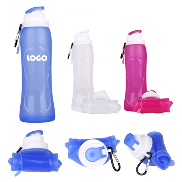 Silicone Collapsible Bike Water Bottle - Image 1