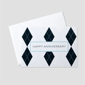 Argyle Anniversary Anniversary Greeting Card