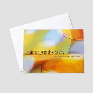 Colorful Contribution Anniversary Greeting Card