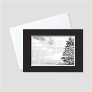 Black & White Holiday Card w/Front Cover Personalization