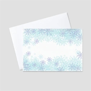 Snowflake Wonders Holiday Card w/Front Cover Personalization