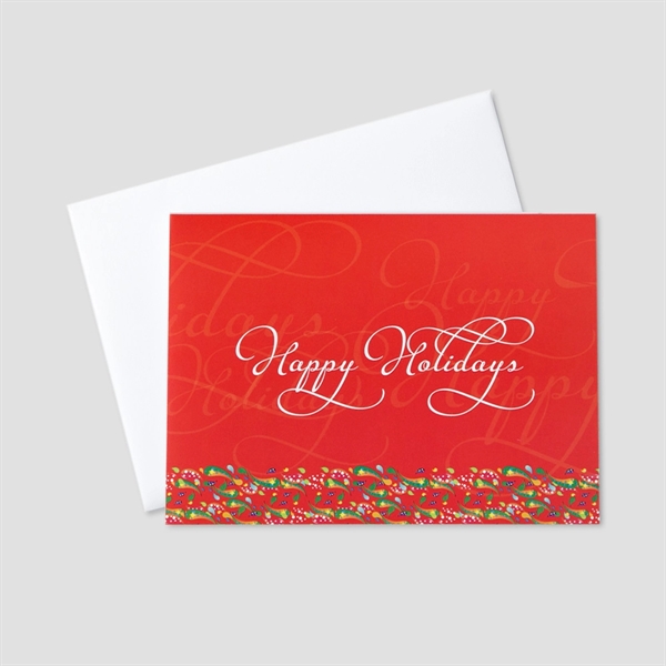 Red Holiday Flair Holiday Greeting Card