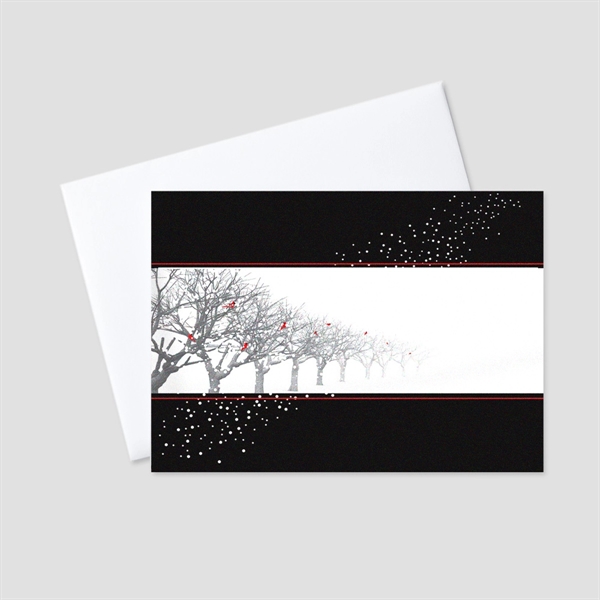 Winter Snowstorm Holiday Card w/Front Cover Personalization
