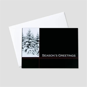 Winter In Black & White Holiday Greeting Card