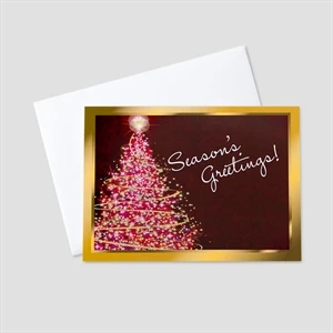 Framed Christmas Tree Holiday Greeting Card