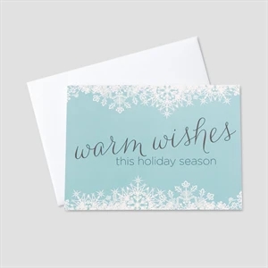 Snowflake Wishes Holiday Greeting Card