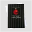 Bulb In Pinstripes Holiday Greeting Card