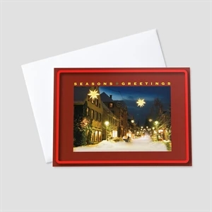 Decorated Town Holiday Greeting Card
