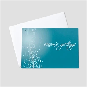 Ice Blue Greetings Holiday Greeting Card