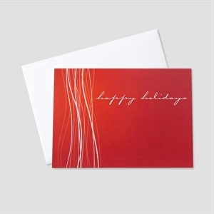 Red Happy Holidays Holiday Greeting Card