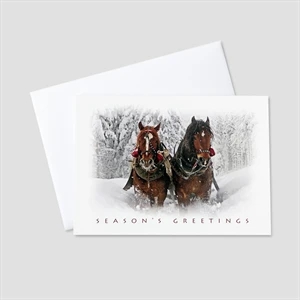Holiday Horses Holiday Greeting Card