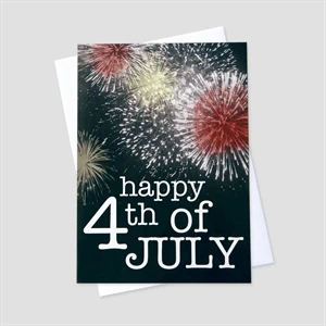 Fireworks for the 4th July Fourth Greeting Card