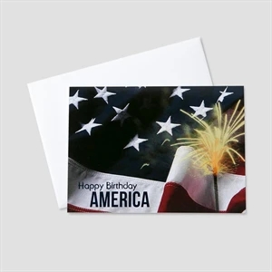 Happy Birthday America July Fourth Greeting Card